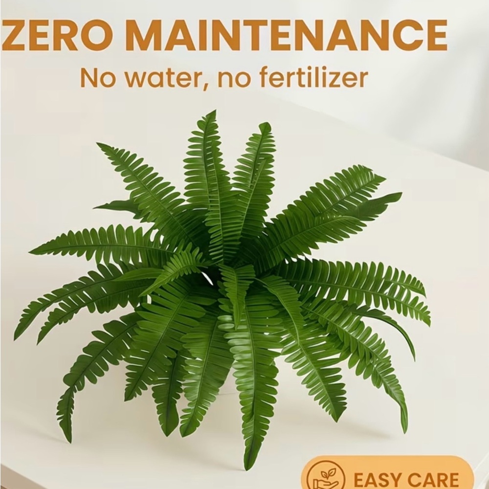 Realistic Artificial Fern Plant - Vivid Green - Picture 3 of 5